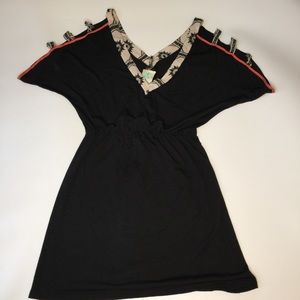 Anthropologie Eskell Black Mini Dress Small